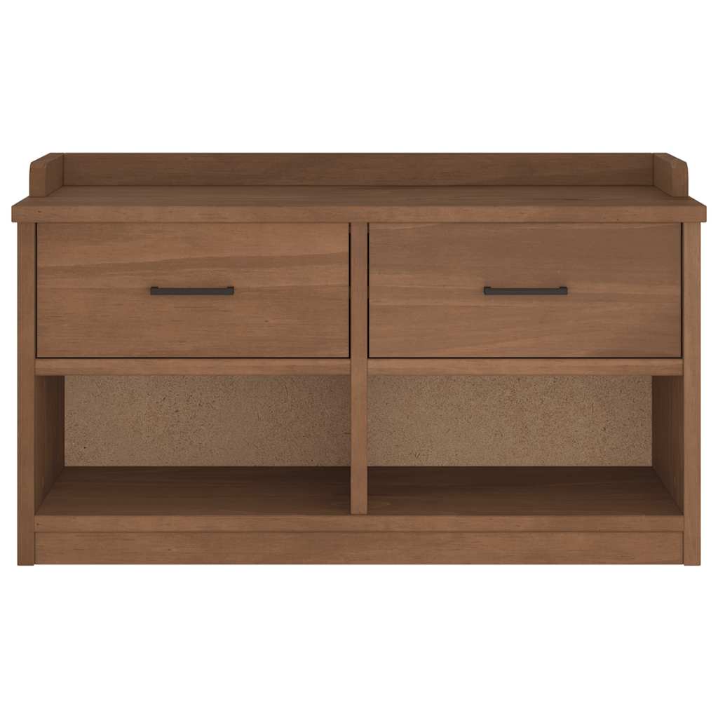 Sandnes tömör fenyőfa előszobapad 87x40x50 cm