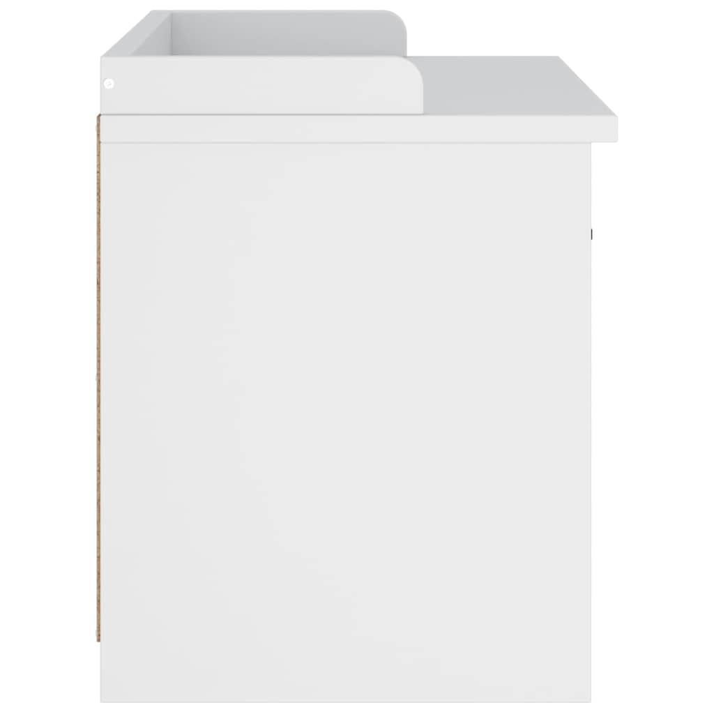 Sandnes fehér tömör fenyőfa előszobapad 87x40x50 cm