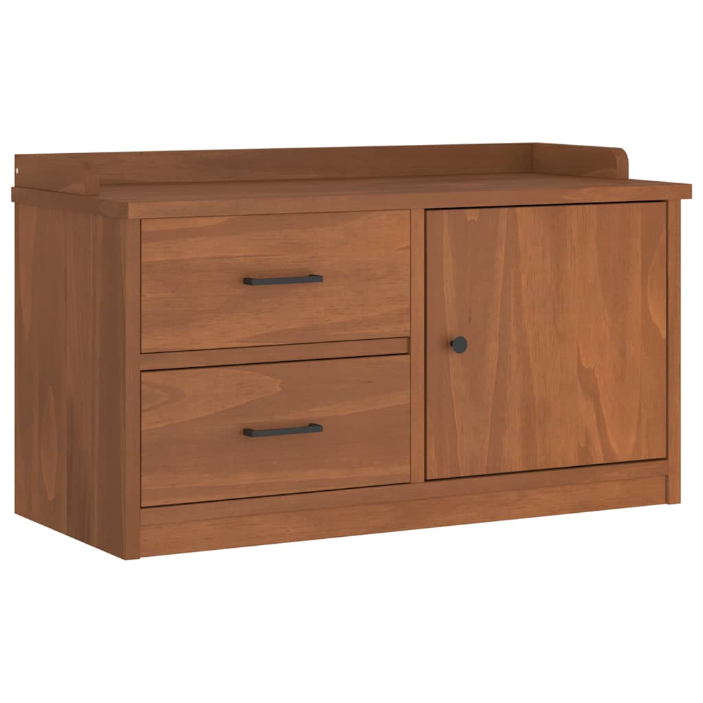 Sandnes tömör fenyőfa előszobapad 87x40x50 cm