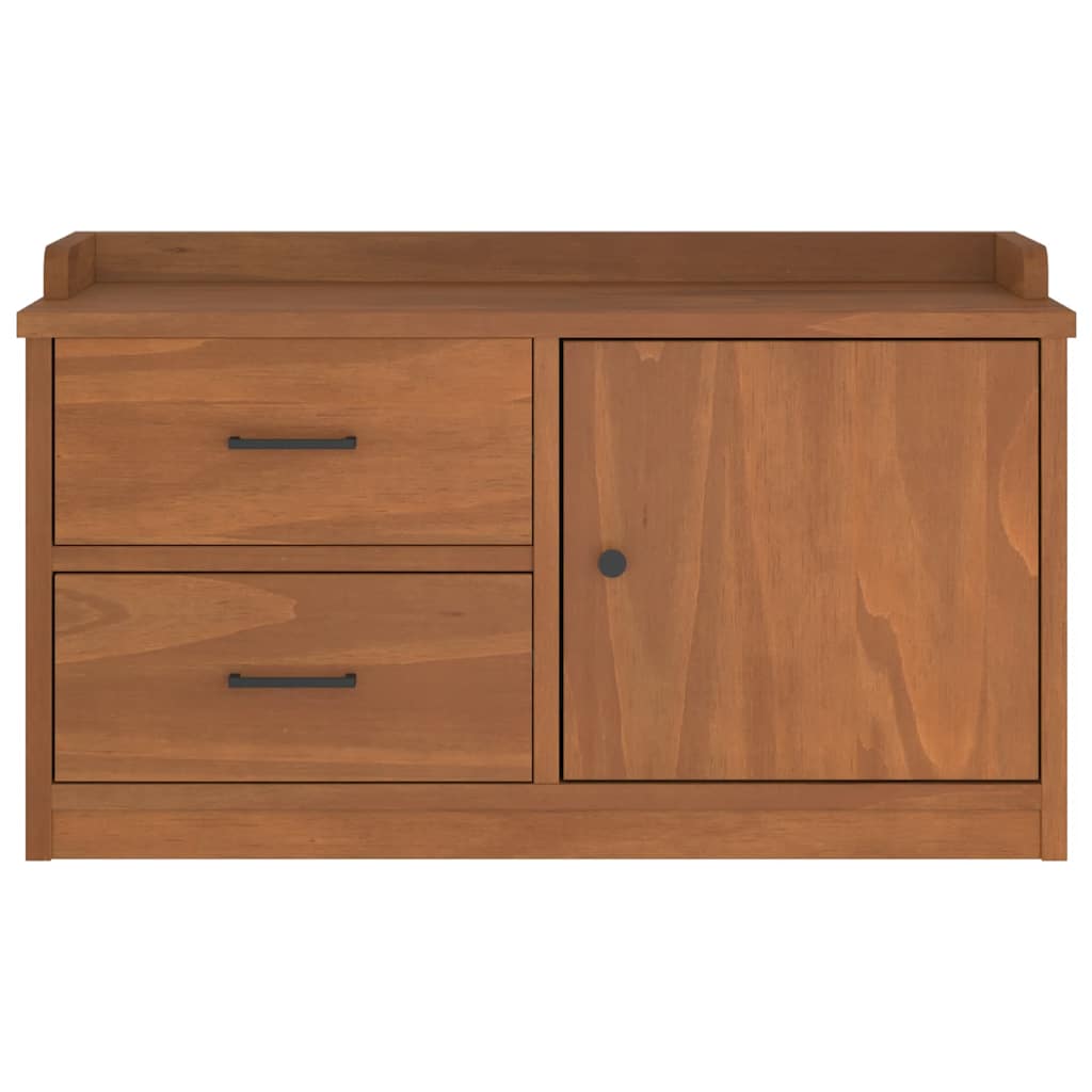 Sandnes tömör fenyőfa előszobapad 87x40x50 cm