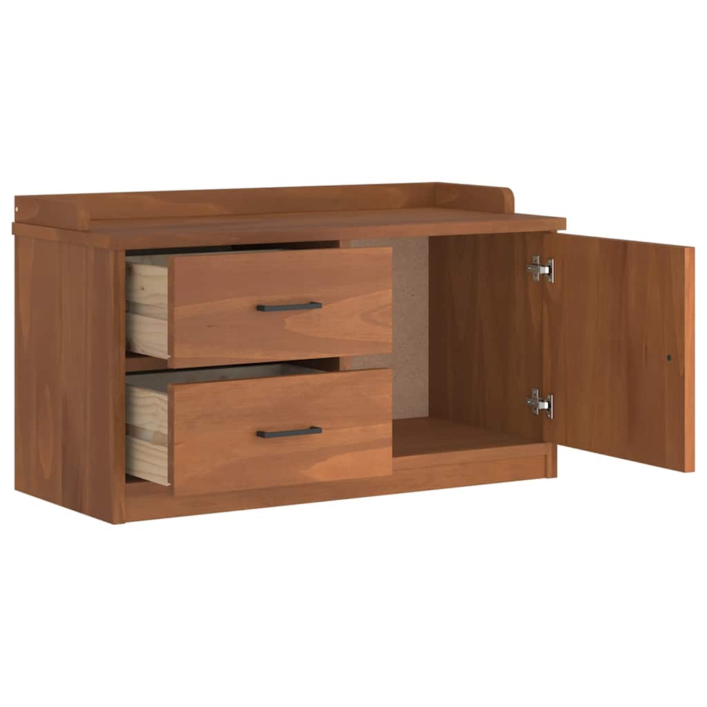 Sandnes tömör fenyőfa előszobapad 87x40x50 cm