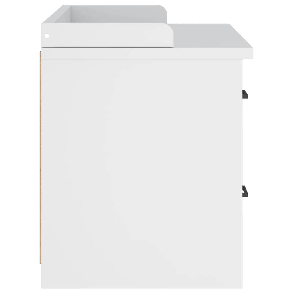 Sandnes fehér tömör fenyőfa előszobapad 87x40x50 cm