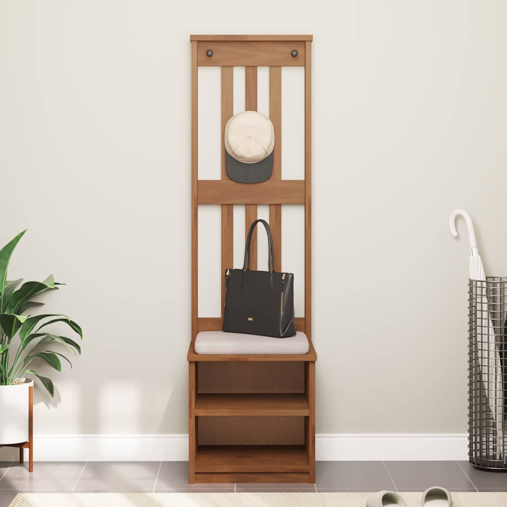 Sandens tömör fenyőfa előszobafa 45x40x159,5 cm