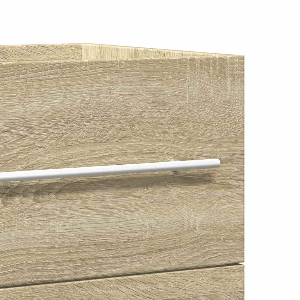 Sonoma-tölgy színű szerelt fa mosdószekrény 100 x 38,5 x 48 cm