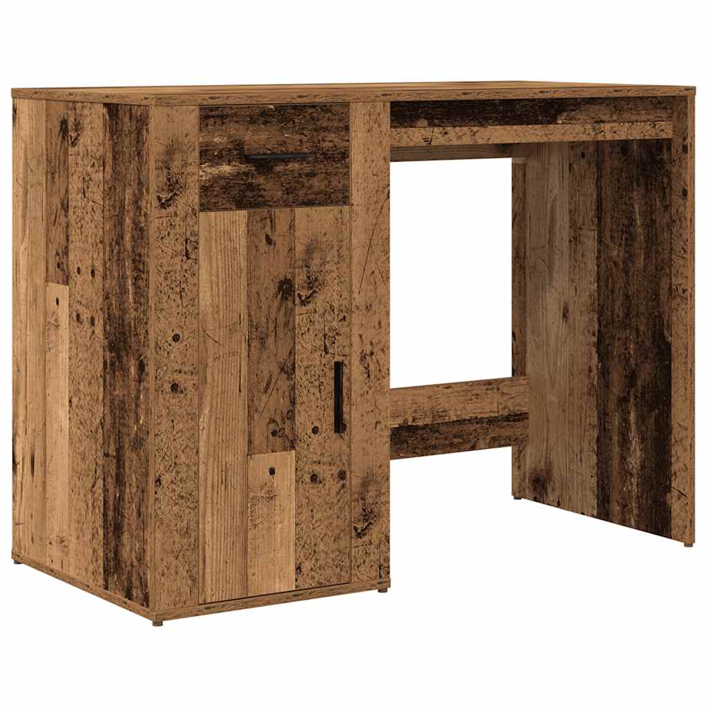 Antik fa színű szerelt fa íróasztal 100 x 49 x 75 cm