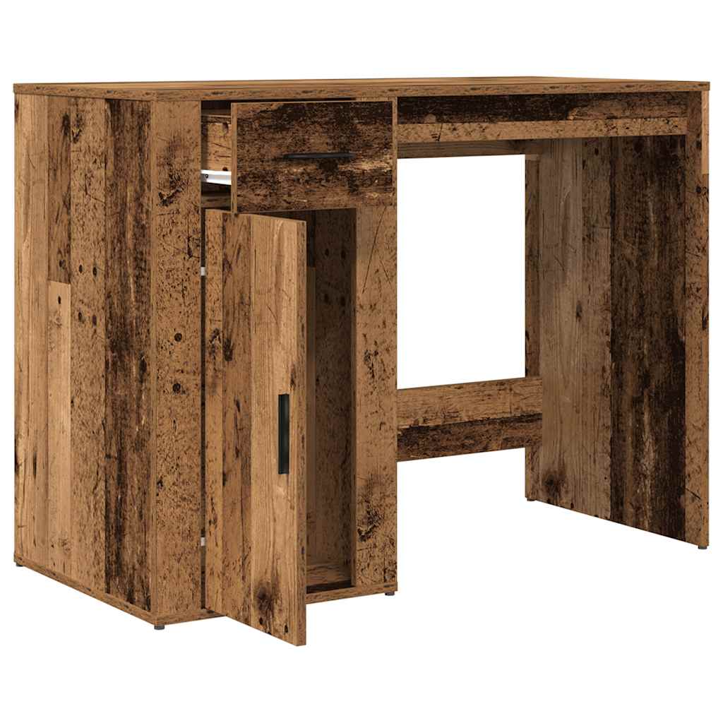 Antik fa színű szerelt fa íróasztal 100 x 49 x 75 cm