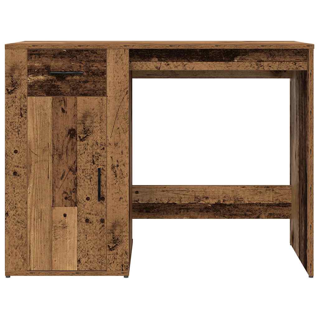 Antik fa színű szerelt fa íróasztal 100 x 49 x 75 cm