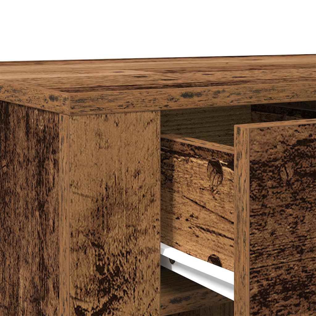Antik fa színű szerelt fa íróasztal 100 x 49 x 75 cm