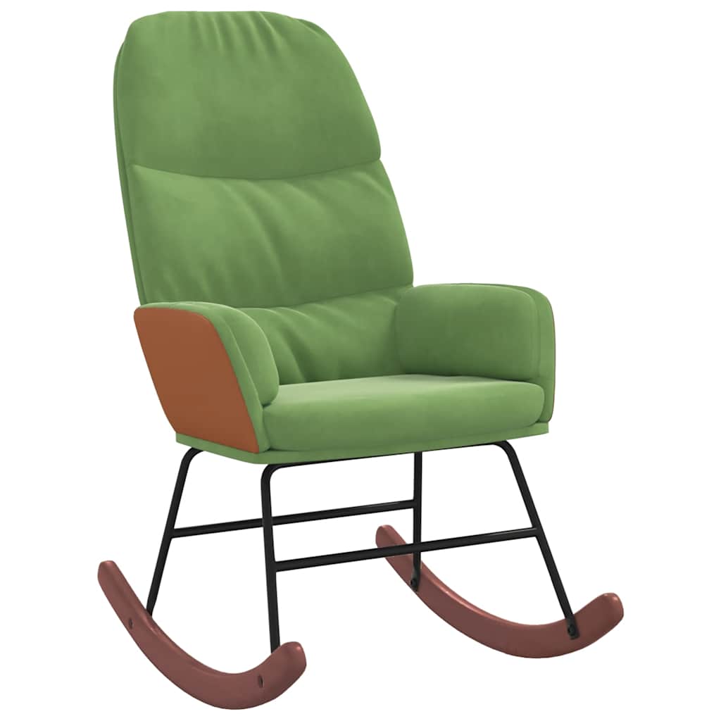 Világoszöld bársony hintaszék