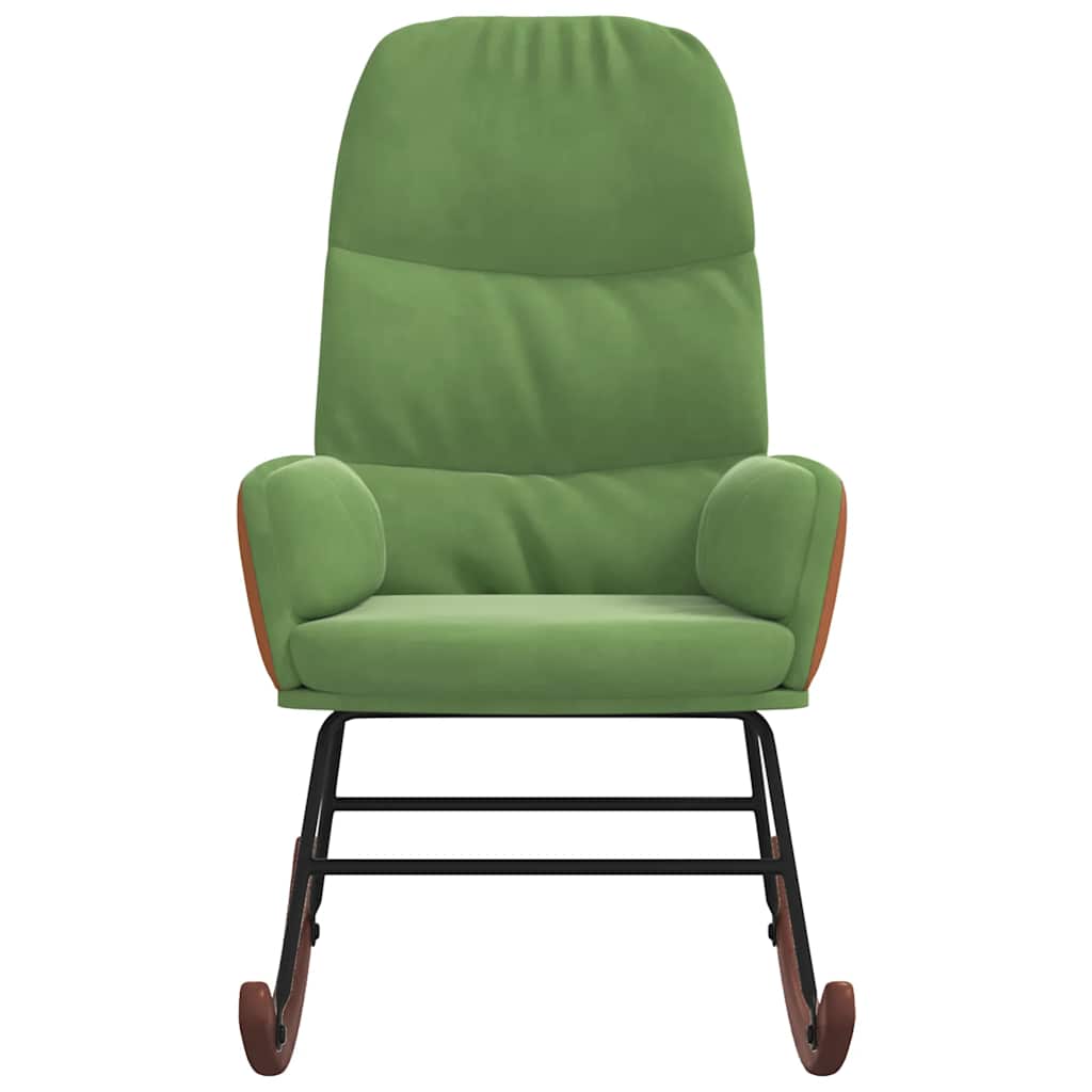 Világoszöld bársony hintaszék