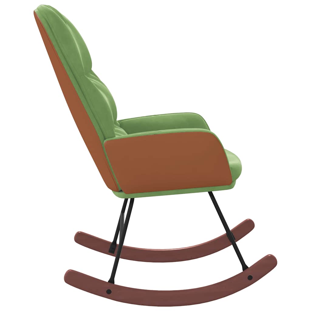 Világoszöld bársony hintaszék