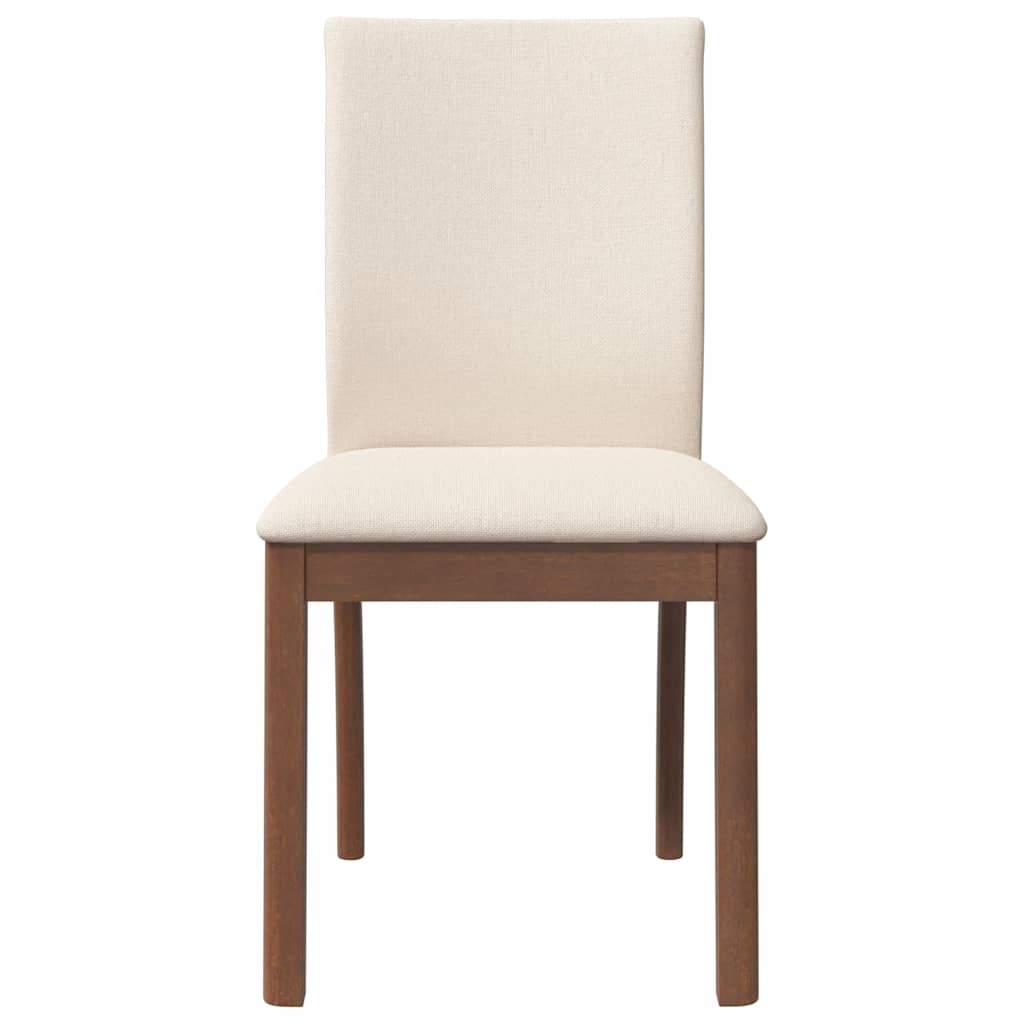 2 db barna tömörfa gumiból készült étkezőszékek párnákkal