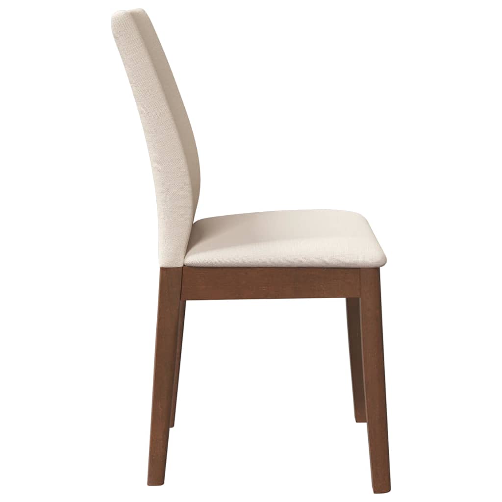 2 db barna tömörfa gumiból készült étkezőszékek párnákkal