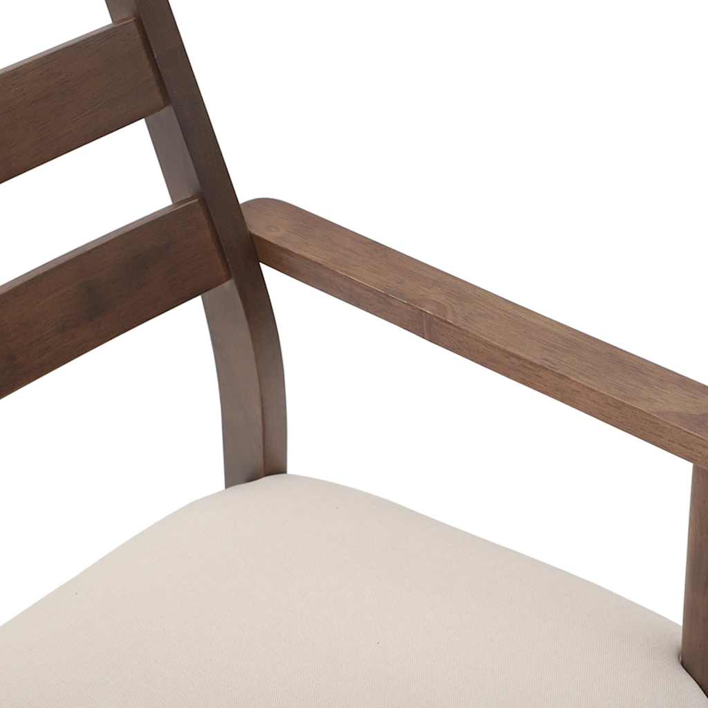 2 db barna tömörfa gumiból készült étkezőszékek párnákkal