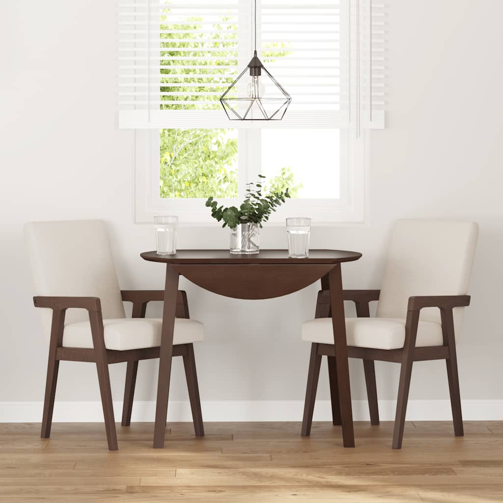 2 db barna tömörfa gumiból készült étkezőszékek párnákkal