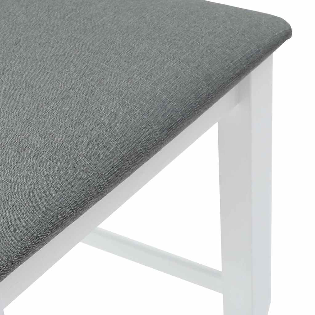 2 db fehér tömörfa gumiból bárszékek párnákkal