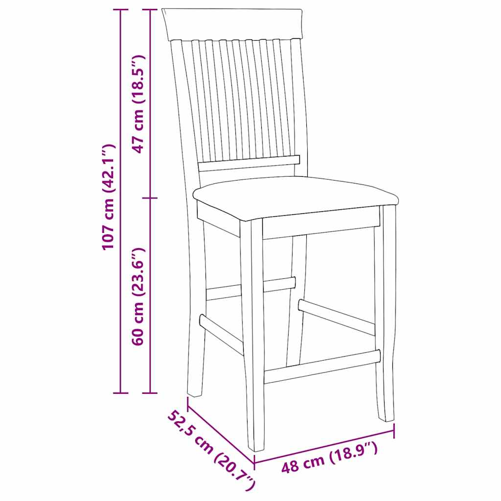 2 db fehér tömörfa gumiból bárszékek párnákkal