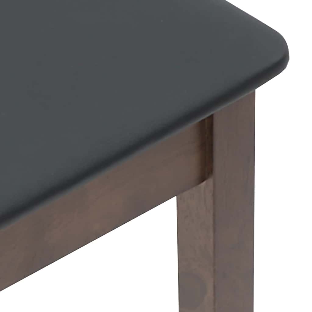 2 db barna tömörfa gumiból bárszékek párnákkal