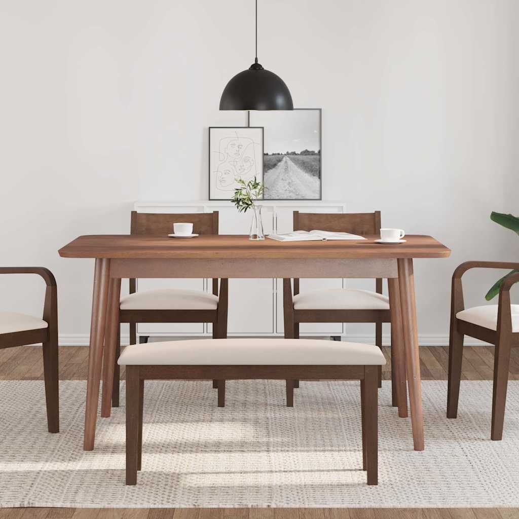 Barna tömörfa gumiból pad 90 cm