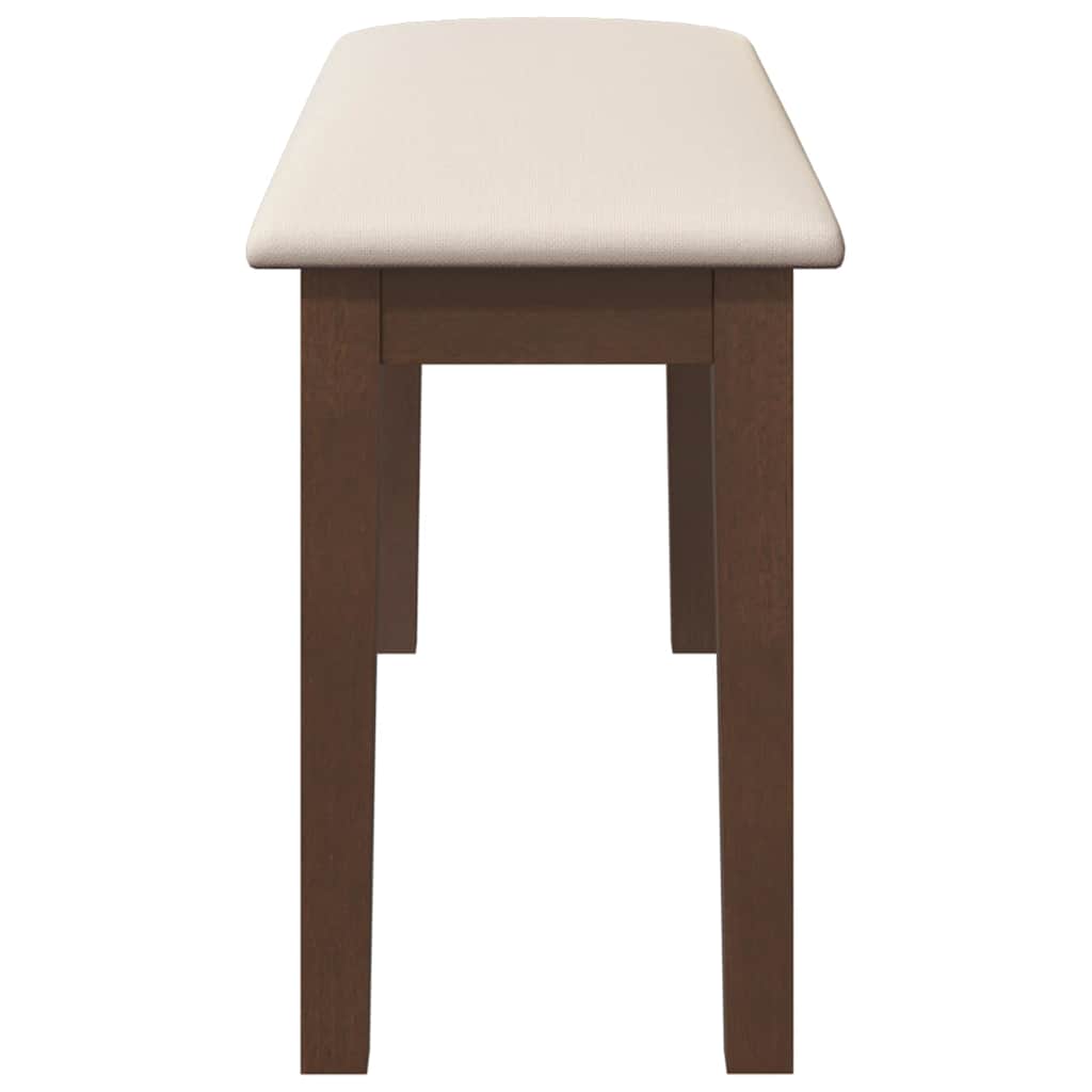 Barna tömörfa gumiból pad 90 cm