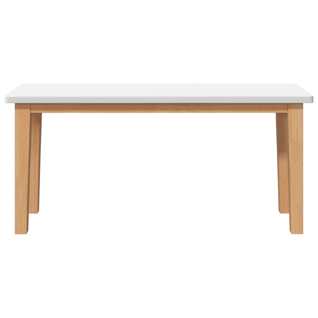 Fehér tömörfa gumiból pad 90 cm