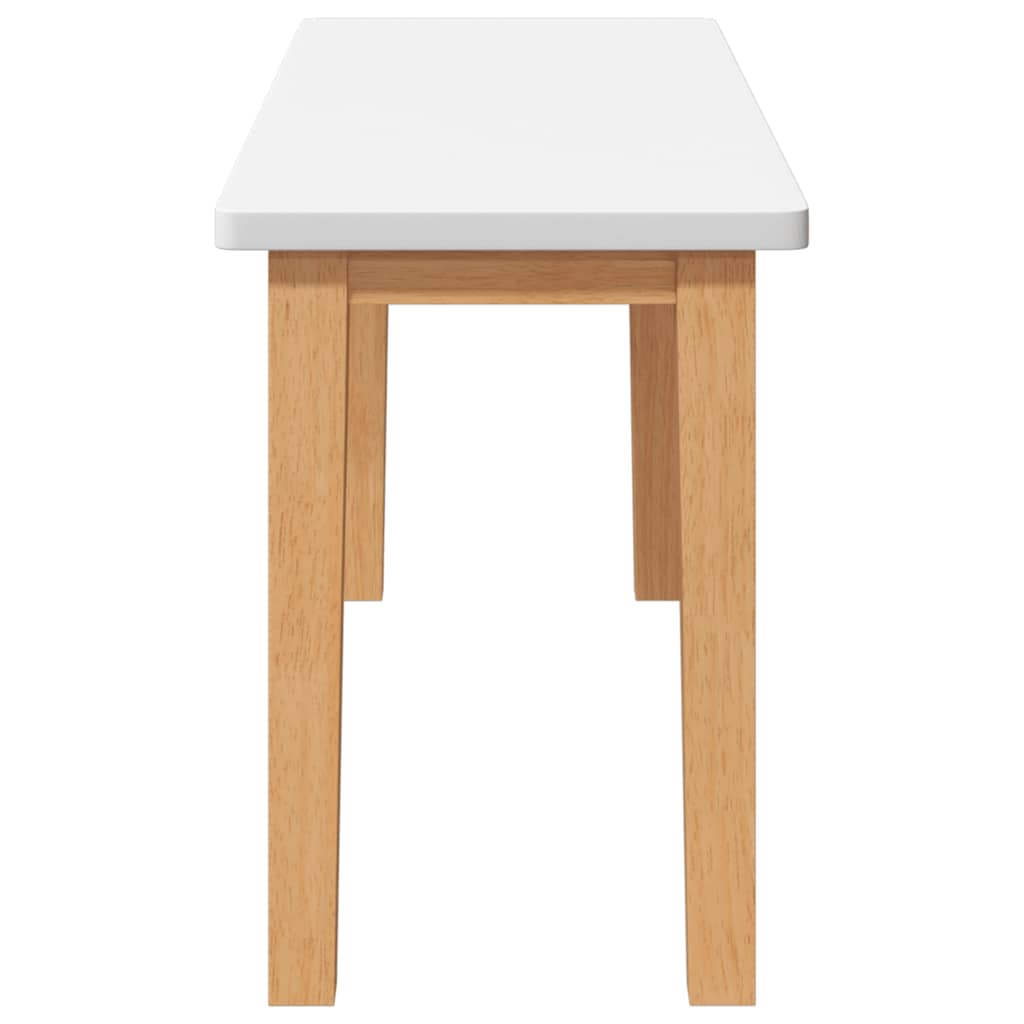 Fehér tömörfa gumiból pad 90 cm