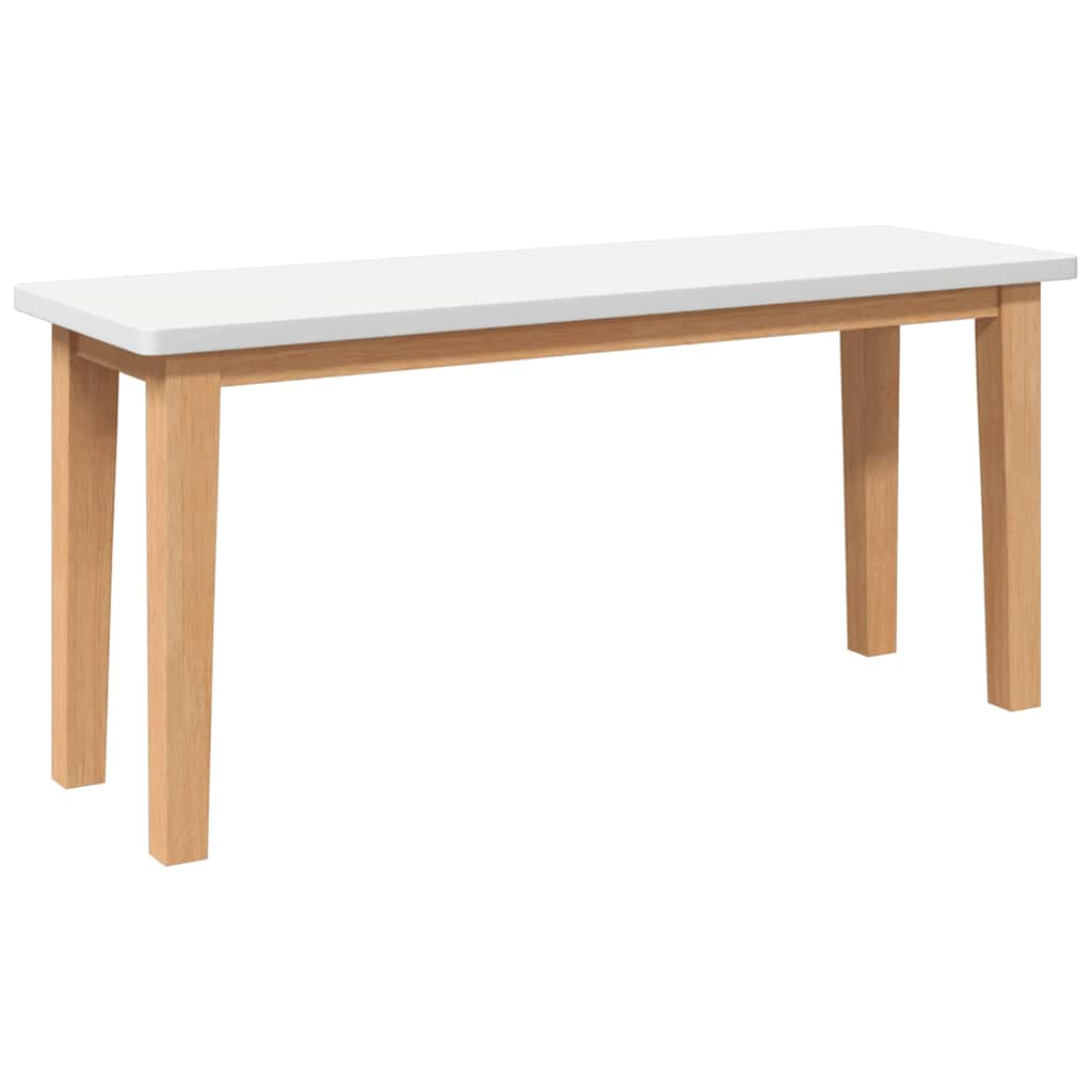Fehér tömörfa gumiból pad 90 cm