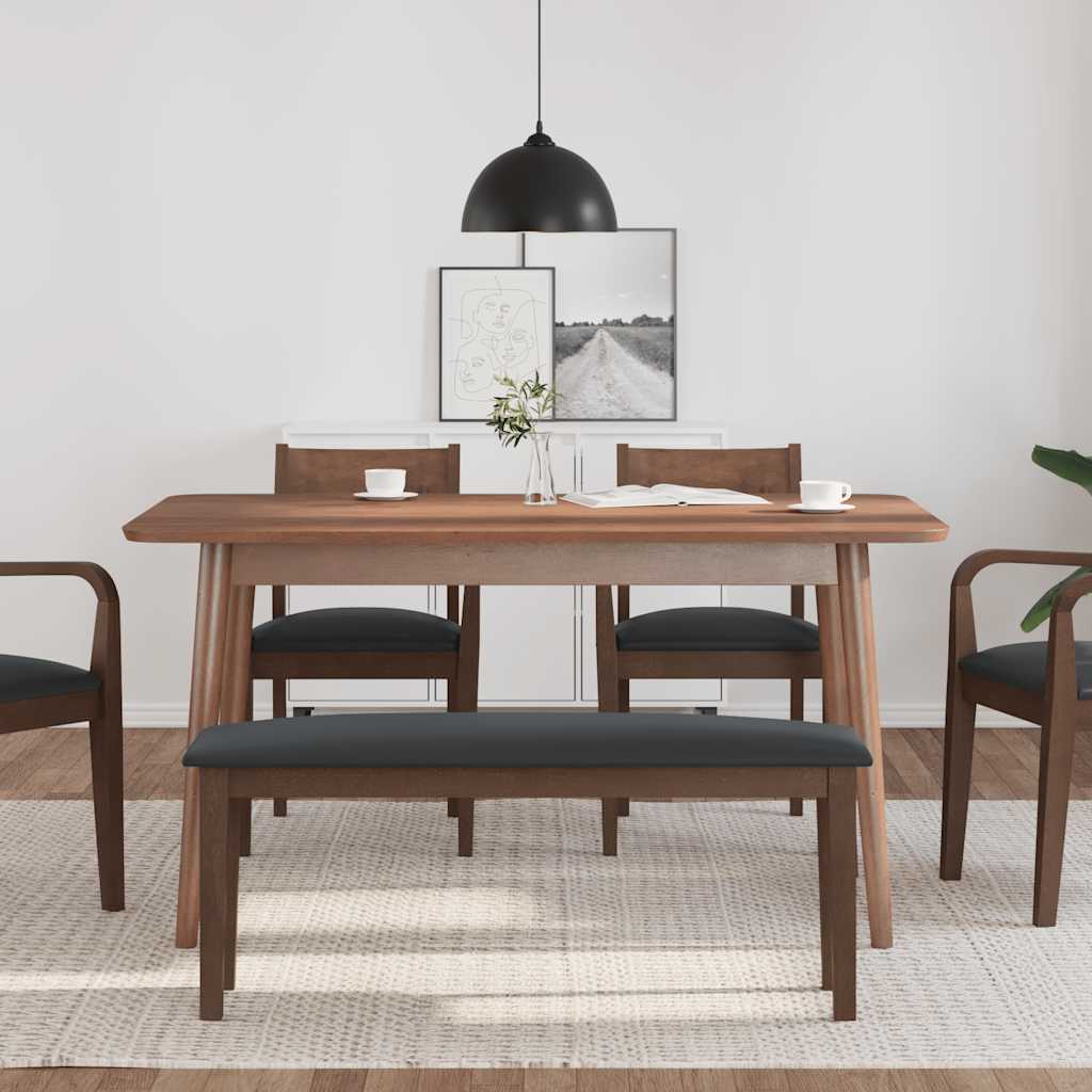 Barna tömörfa gumiból pad 110 cm