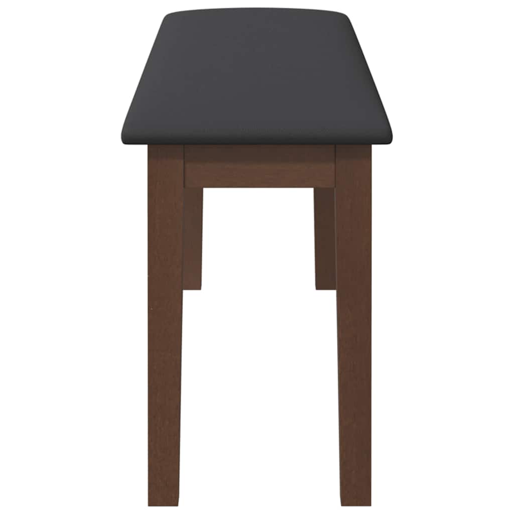 Barna tömörfa gumiból pad 110 cm