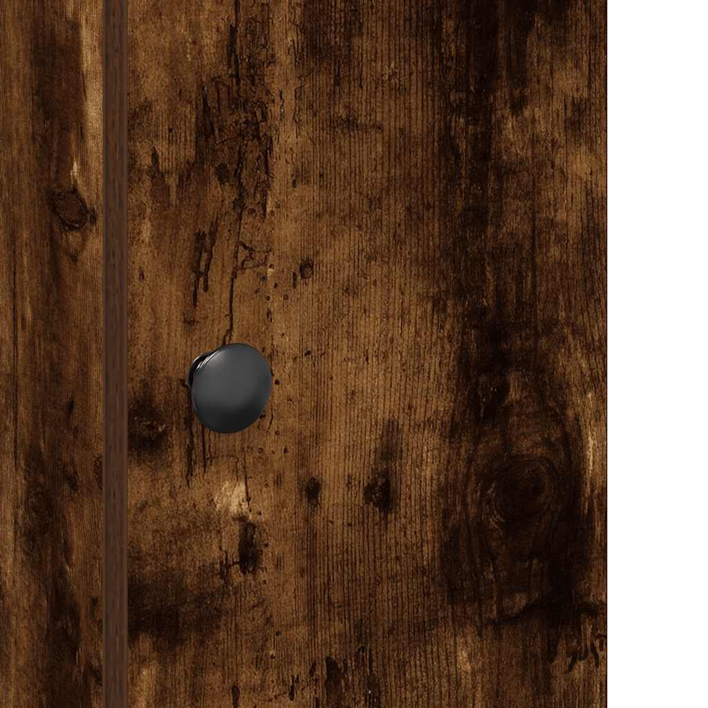 Füstös tölgy fürdőszobaszekrény tekercstartóval 20,5x22x72 cm