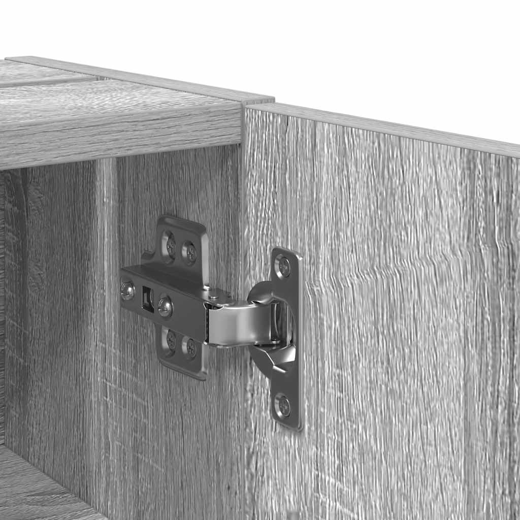 Szürke sonoma fürdőszobaszekrény tekercstartóval 20,5x22x72 cm