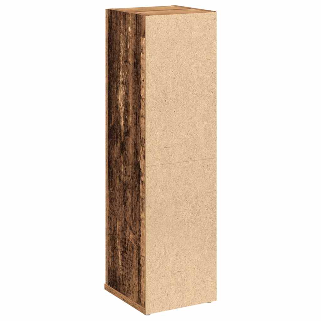 Antik fa színű fürdőszobaszekrény tekercstartóval 20,5x22x72 cm