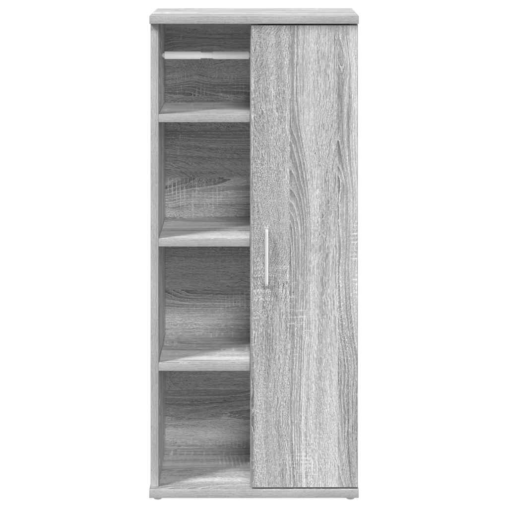 Szürke sonoma fürdőszobaszekrény tekercstartóval 39x22x90 cm