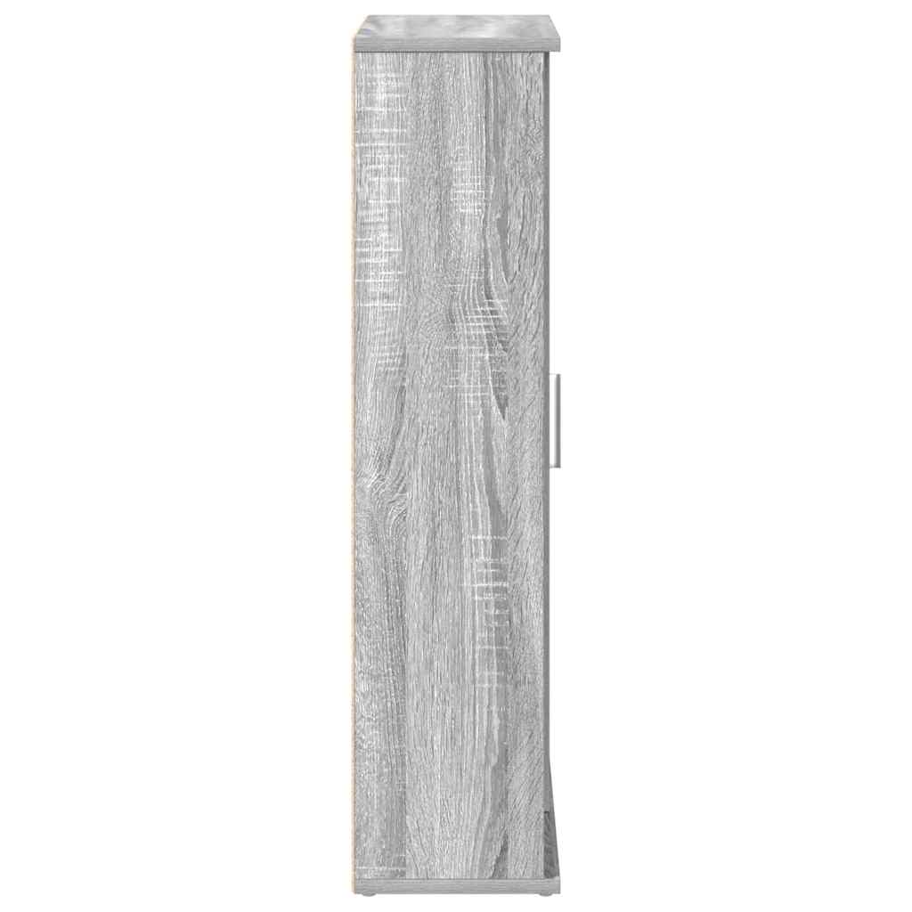 Szürke sonoma fürdőszobaszekrény tekercstartóval 39x22x90 cm