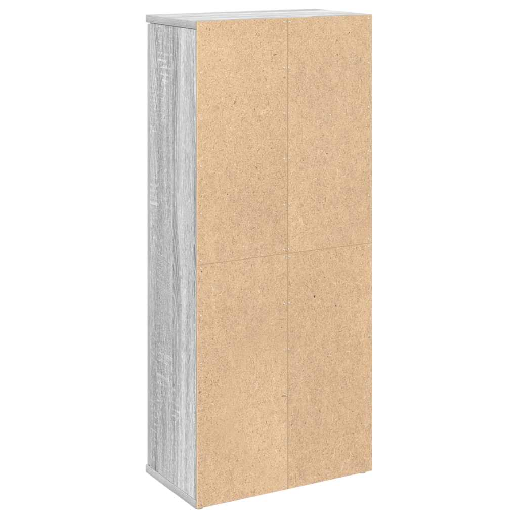 Szürke sonoma fürdőszobaszekrény tekercstartóval 39x22x90 cm