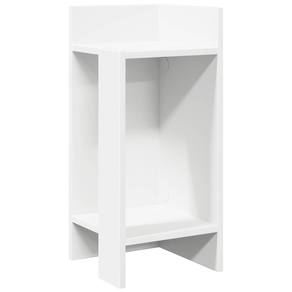2 db fehér kisasztal polccal 25,5 x 27 x 60 cm