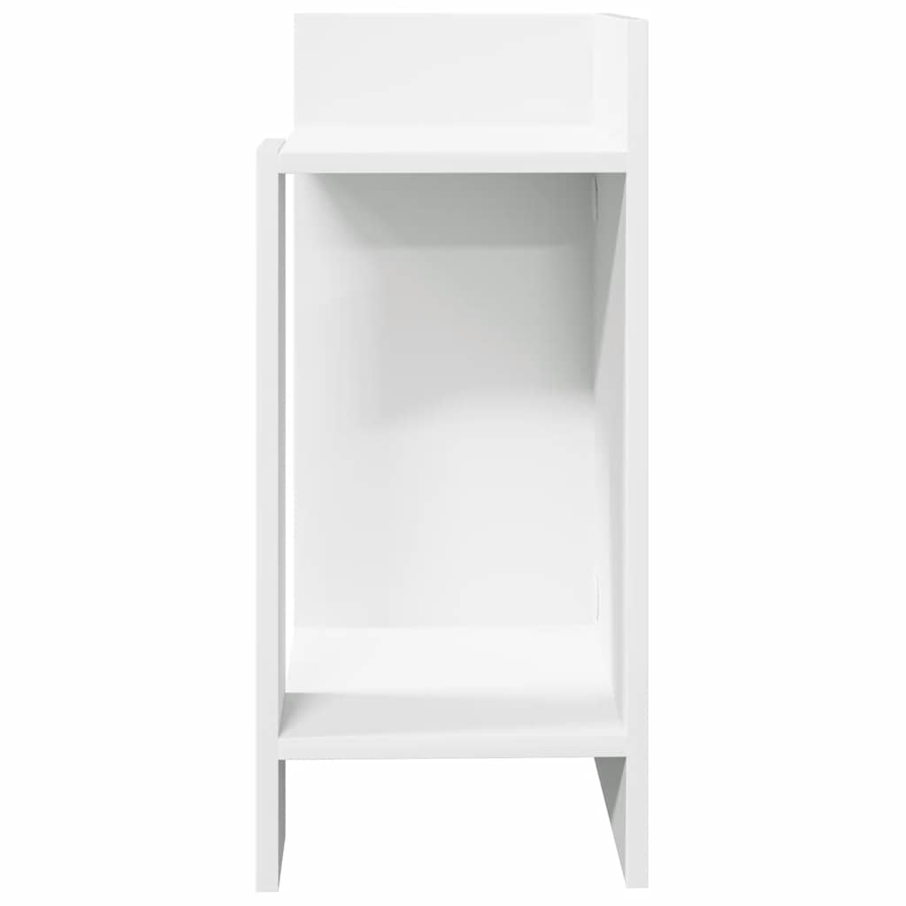2 db fehér kisasztal polccal 25,5 x 27 x 60 cm