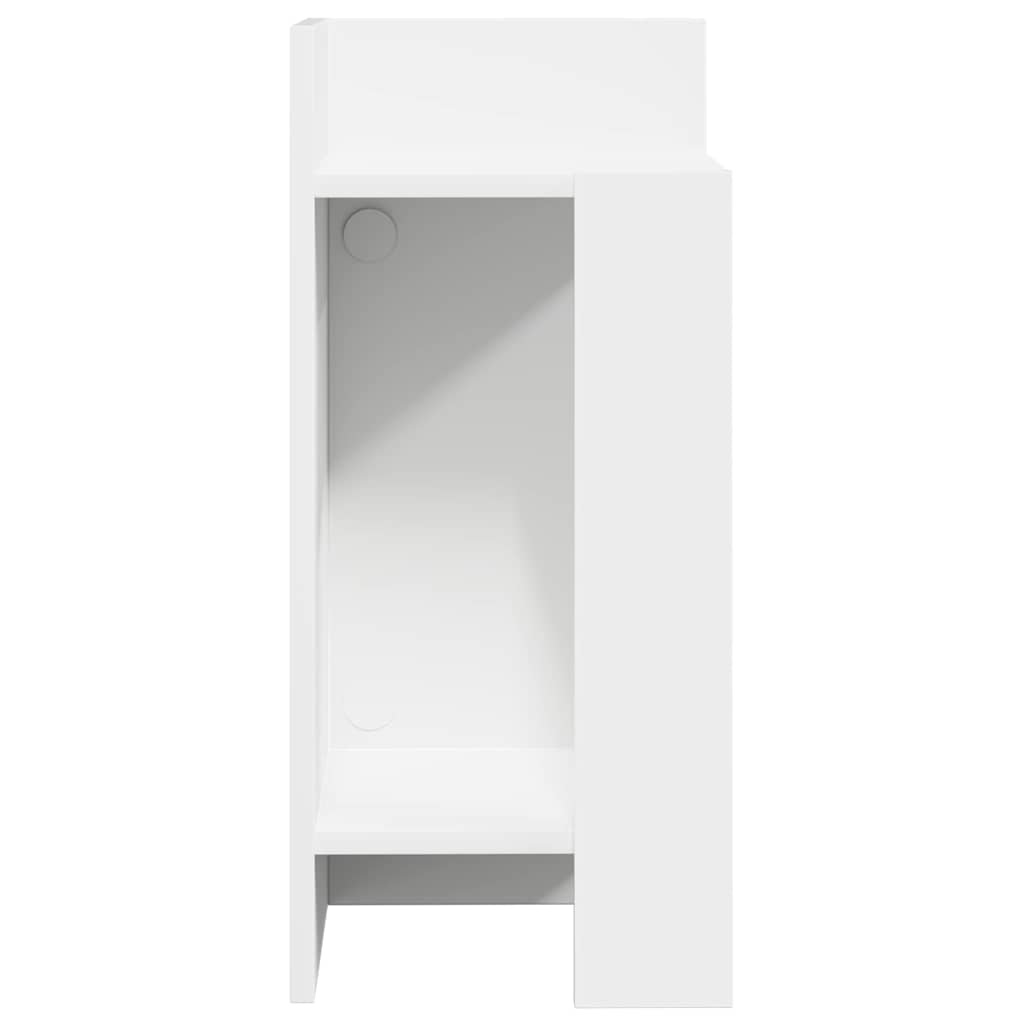 2 db fehér kisasztal polccal 25,5 x 27 x 60 cm