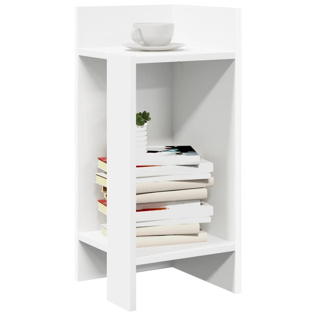 2 db fehér kisasztal polccal 25,5 x 27 x 60 cm