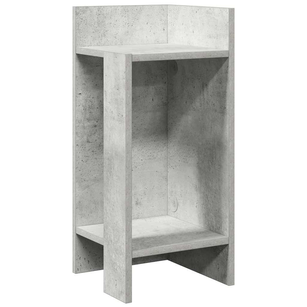 2 db betonszürke kisasztal polccal 25,5 x 27 x 60 cm