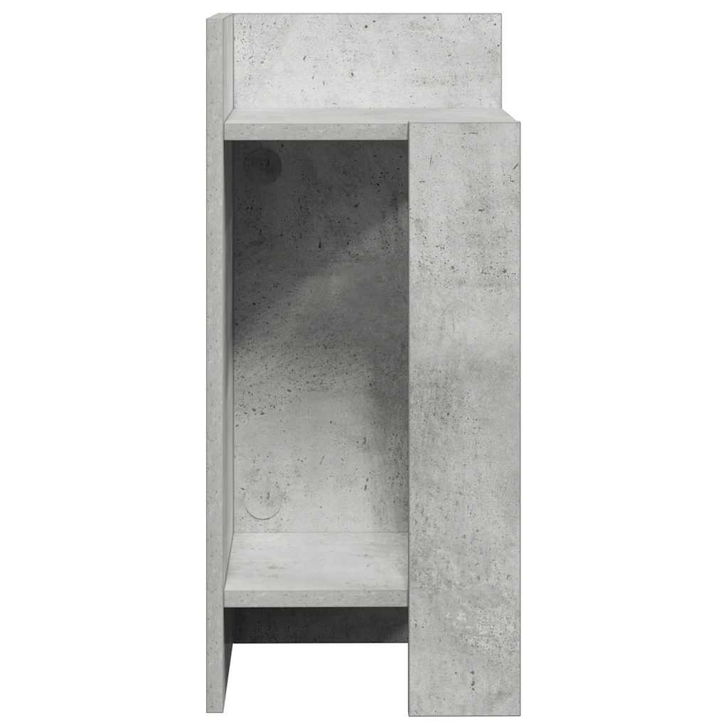 2 db betonszürke kisasztal polccal 25,5 x 27 x 60 cm