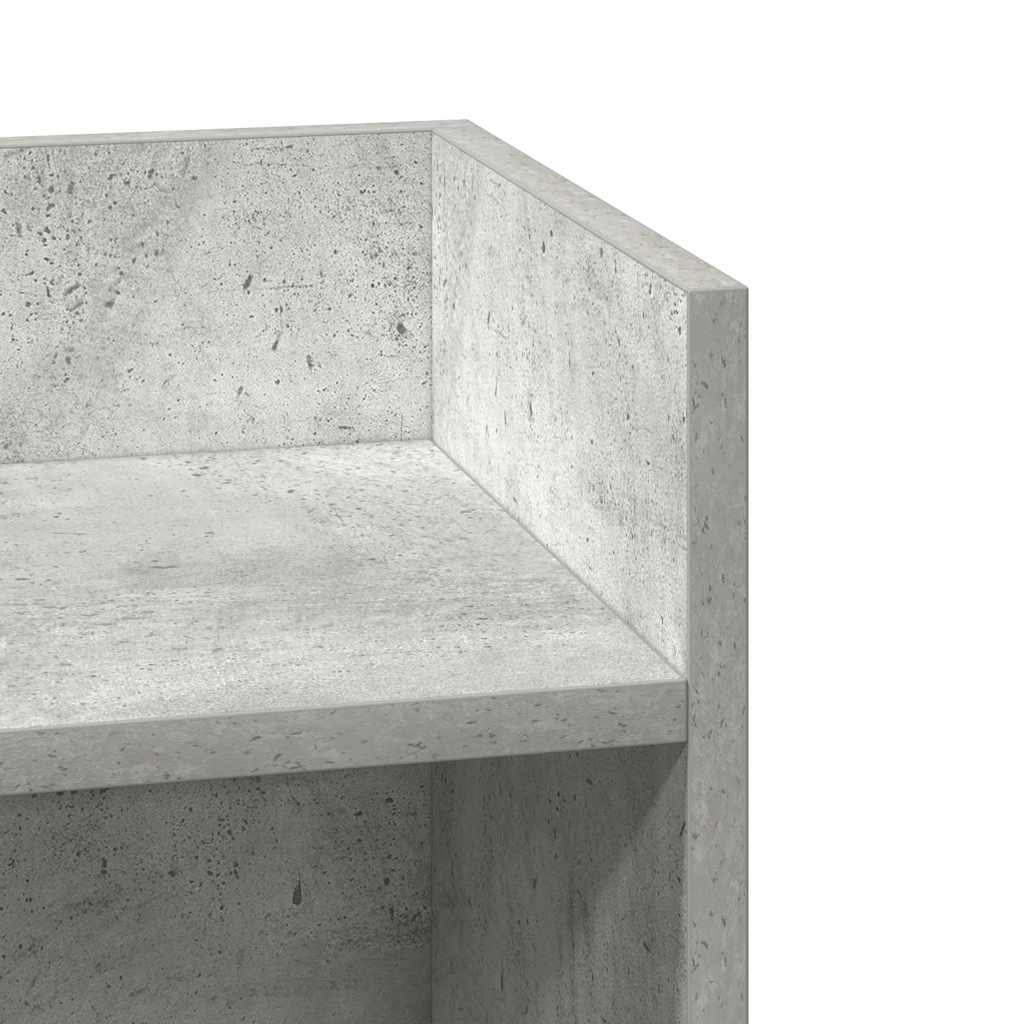 2 db betonszürke kisasztal polccal 25,5 x 27 x 60 cm