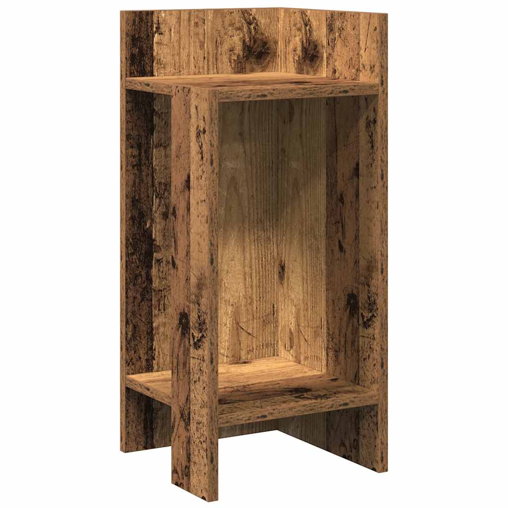 2 db antik fa színű kisasztal polccal 25,5 x 27 x 60 cm