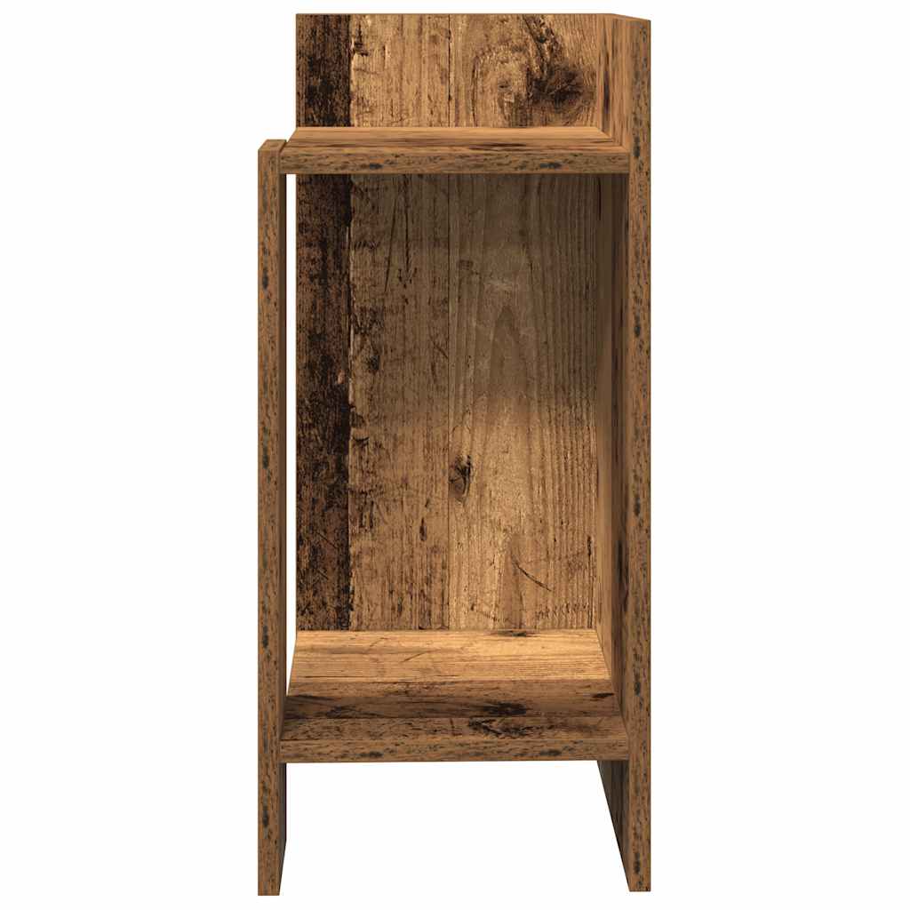 2 db antik fa színű kisasztal polccal 25,5 x 27 x 60 cm