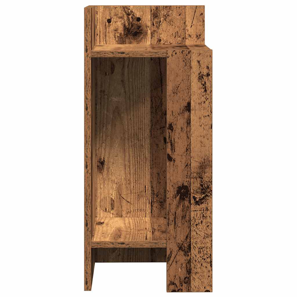 2 db antik fa színű kisasztal polccal 25,5 x 27 x 60 cm