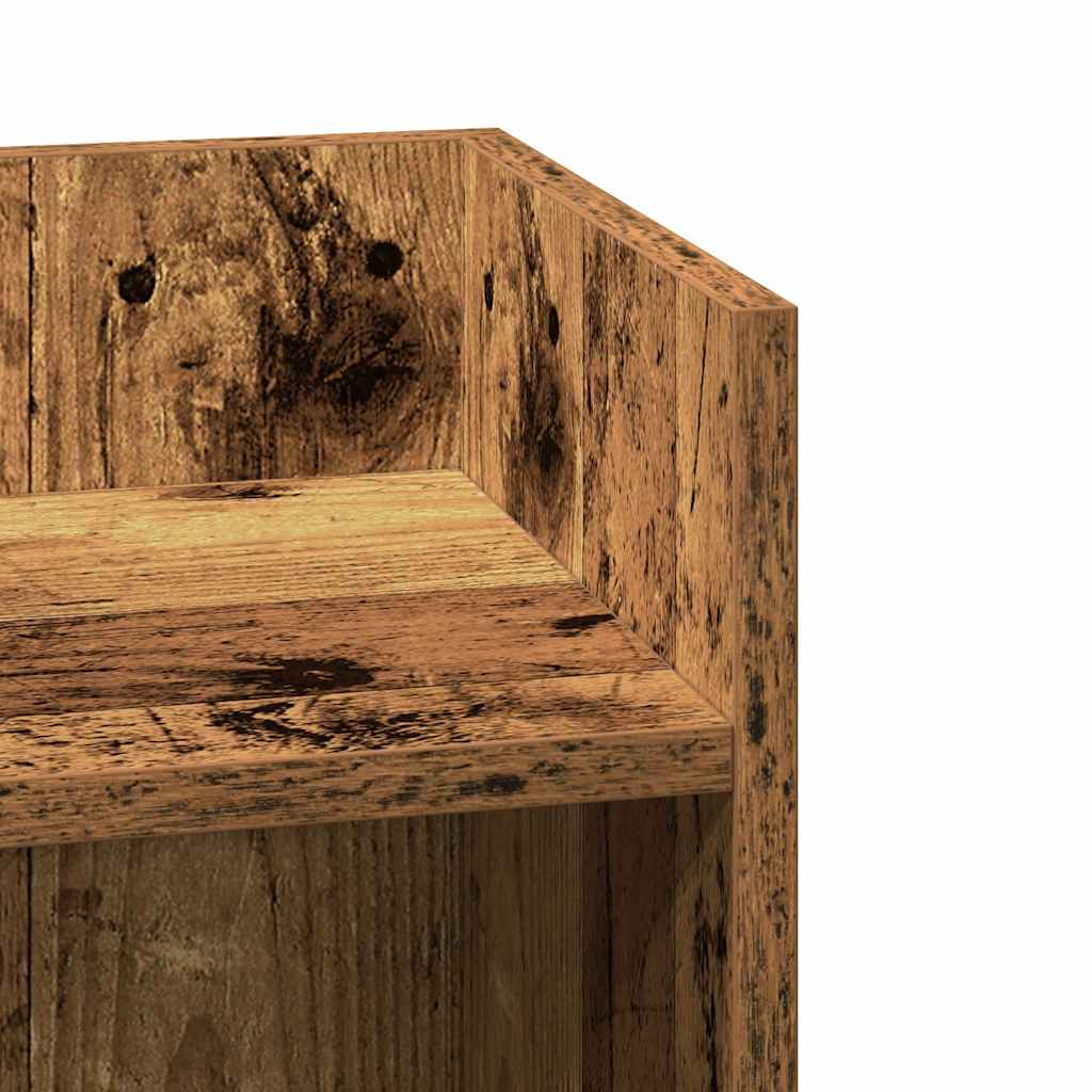 2 db antik fa színű kisasztal polccal 25,5 x 27 x 60 cm