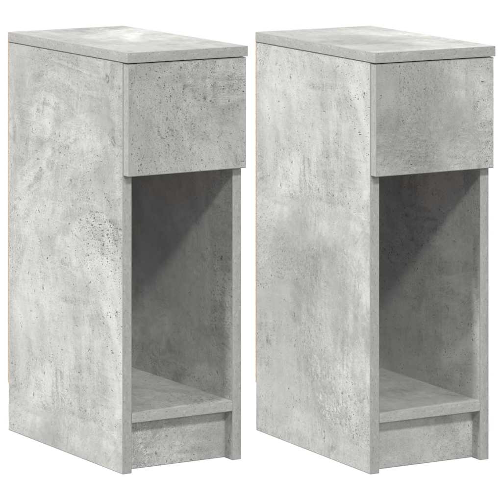 2 db betonszürke éjjeliszekrény fiókkal 20 x 36 x 60 cm