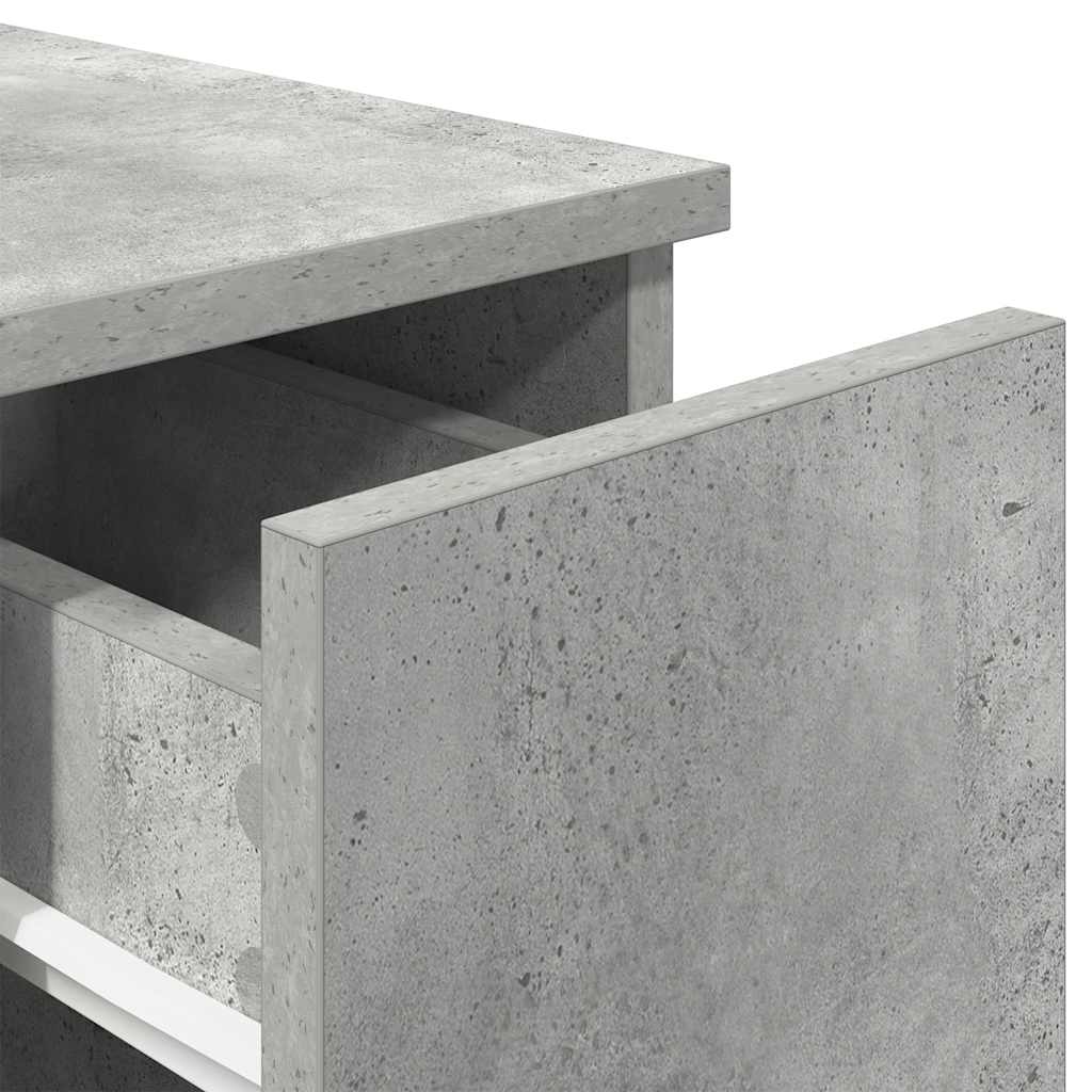 2 db betonszürke éjjeliszekrény fiókkal 20 x 36 x 60 cm