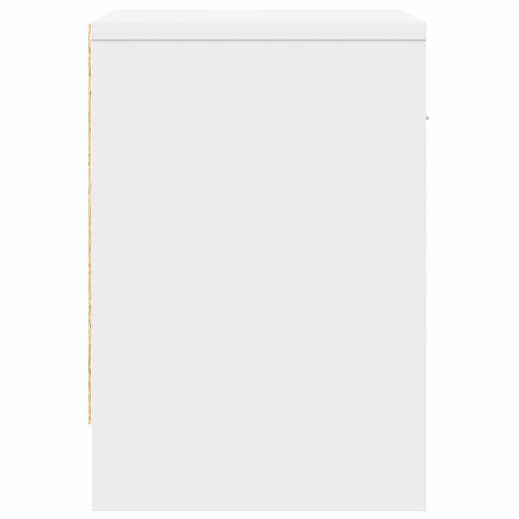 2 db fehér éjjeliszekrény fiókkal 39x28x41 cm