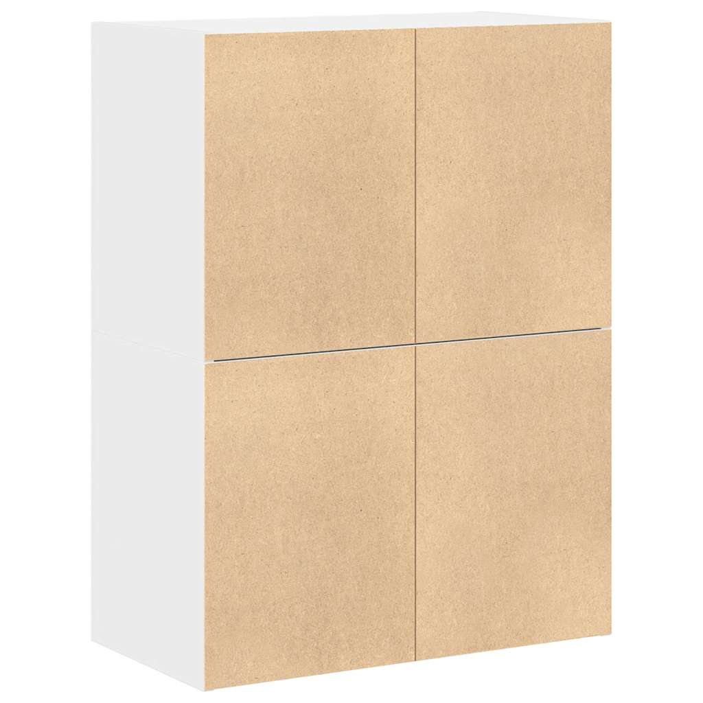 2 db fehér szerelt fa szekrény 2 fiókkal 60 x 31 x 40 cm 2 db fehér szerelt fa szekrény 2 fiókkal 60 x 31 x 40 cm